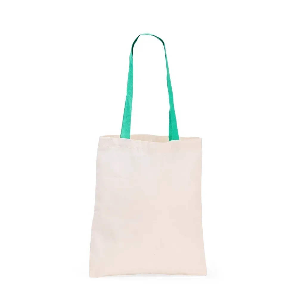 Sacola de algodão personalizada, cor verde