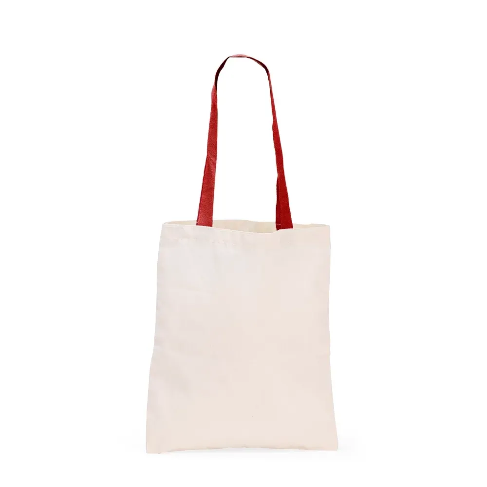 Sacola de algodão personalizada, cor vermelha