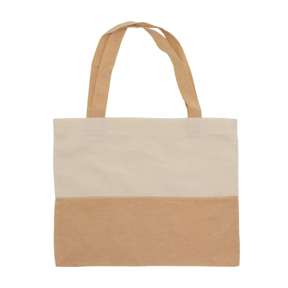 Sacola ecológica de algodão personalizada com alça interna 33x40cm, cor amarela