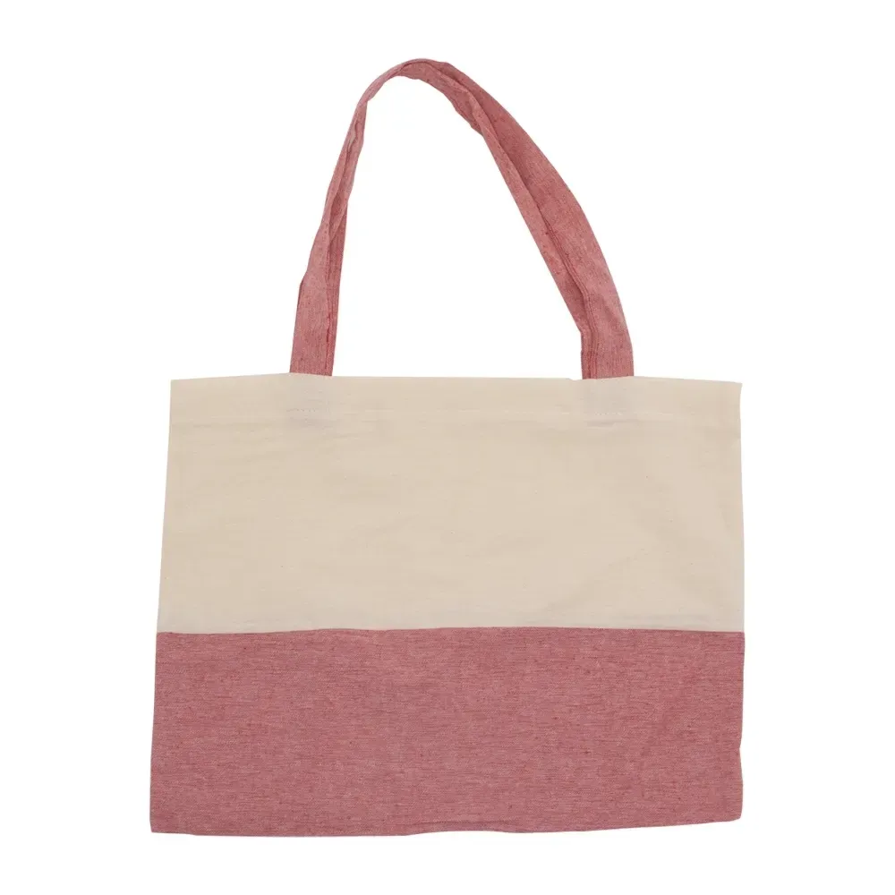 Sacola ecológica de algodão personalizada com alça interna 33x40cm, cor vermelha