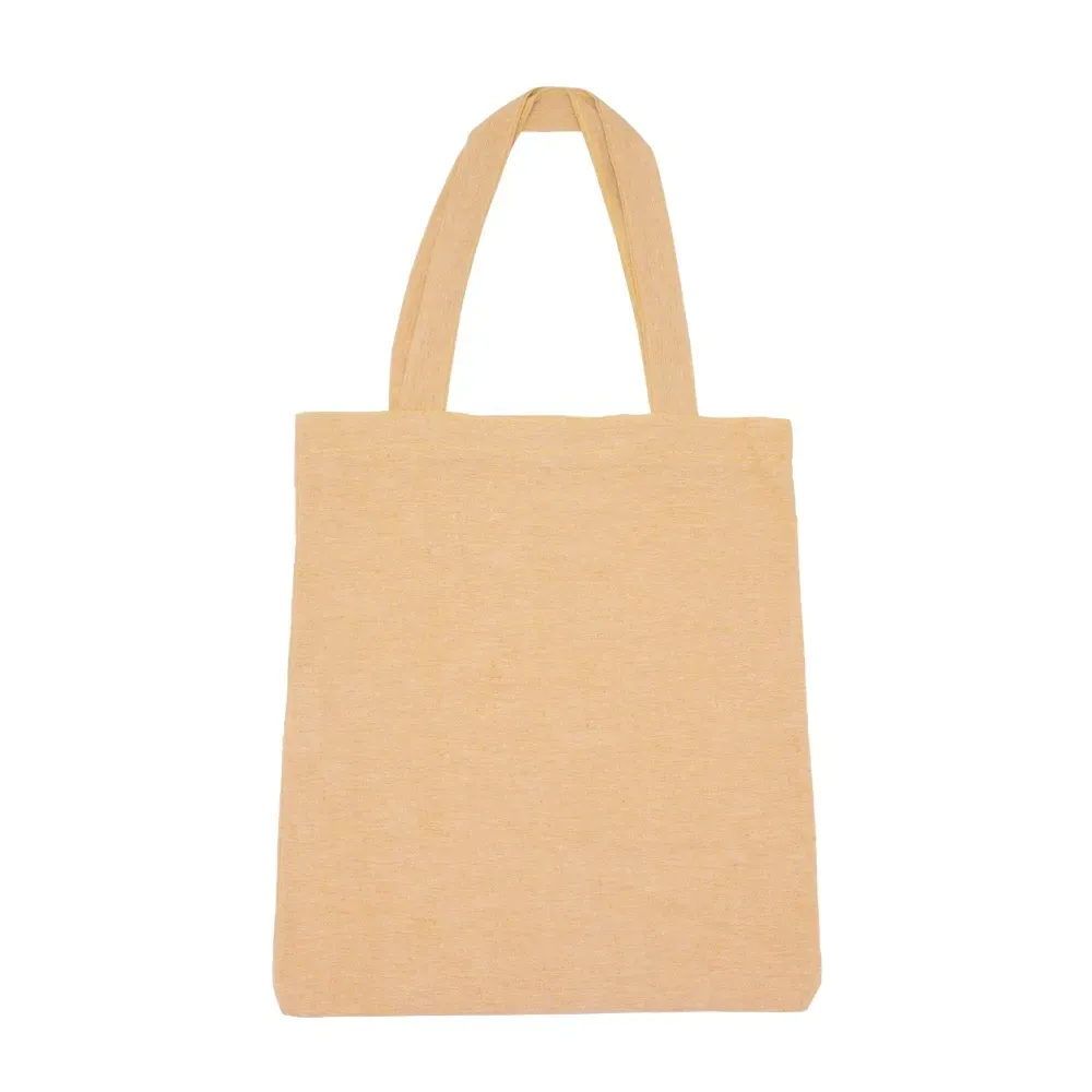 Sacola de algodão personalizada com alça interna 37x32cm, cor amarela