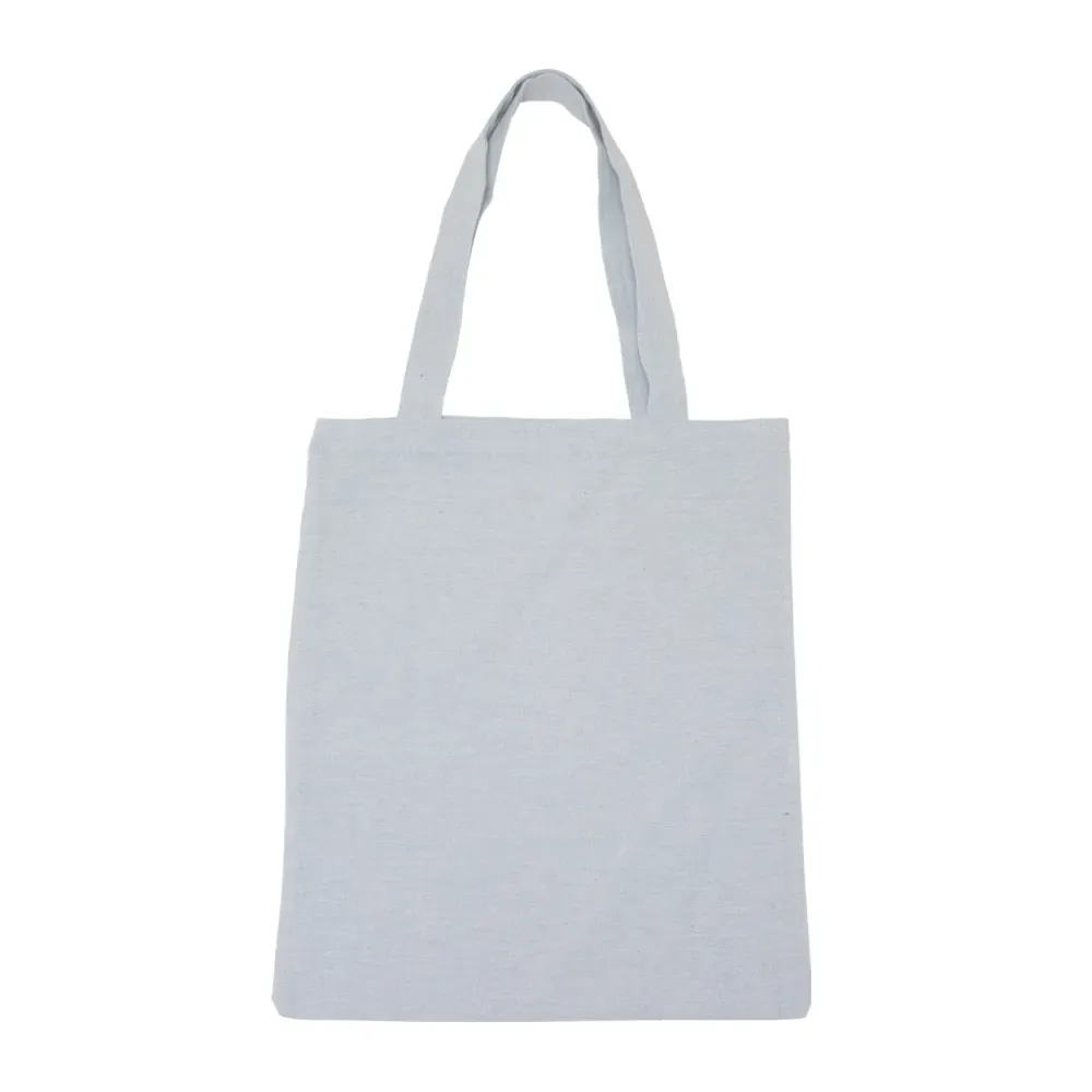 Sacola de algodão personalizada com alça interna 37x32cm, cor azul claro
