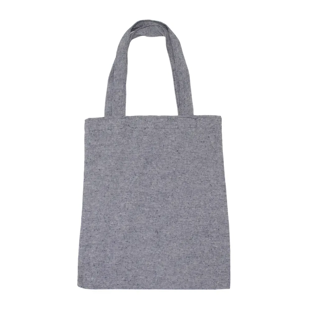 Sacola de algodão personalizada com alça interna 37x32cm, cor azul escuro