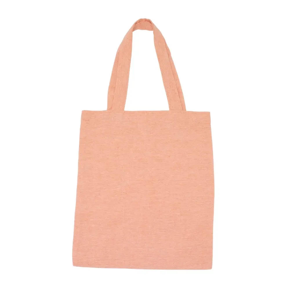 Sacola de algodão personalizada com alça interna 37x32cm, cor laranja