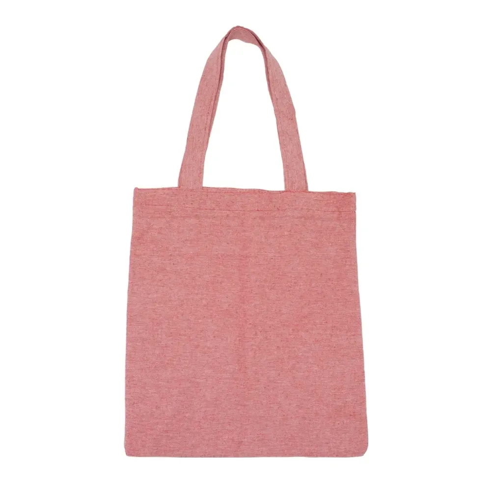 Sacola de algodão personalizada com alça interna 37x32cm, cor vermelha