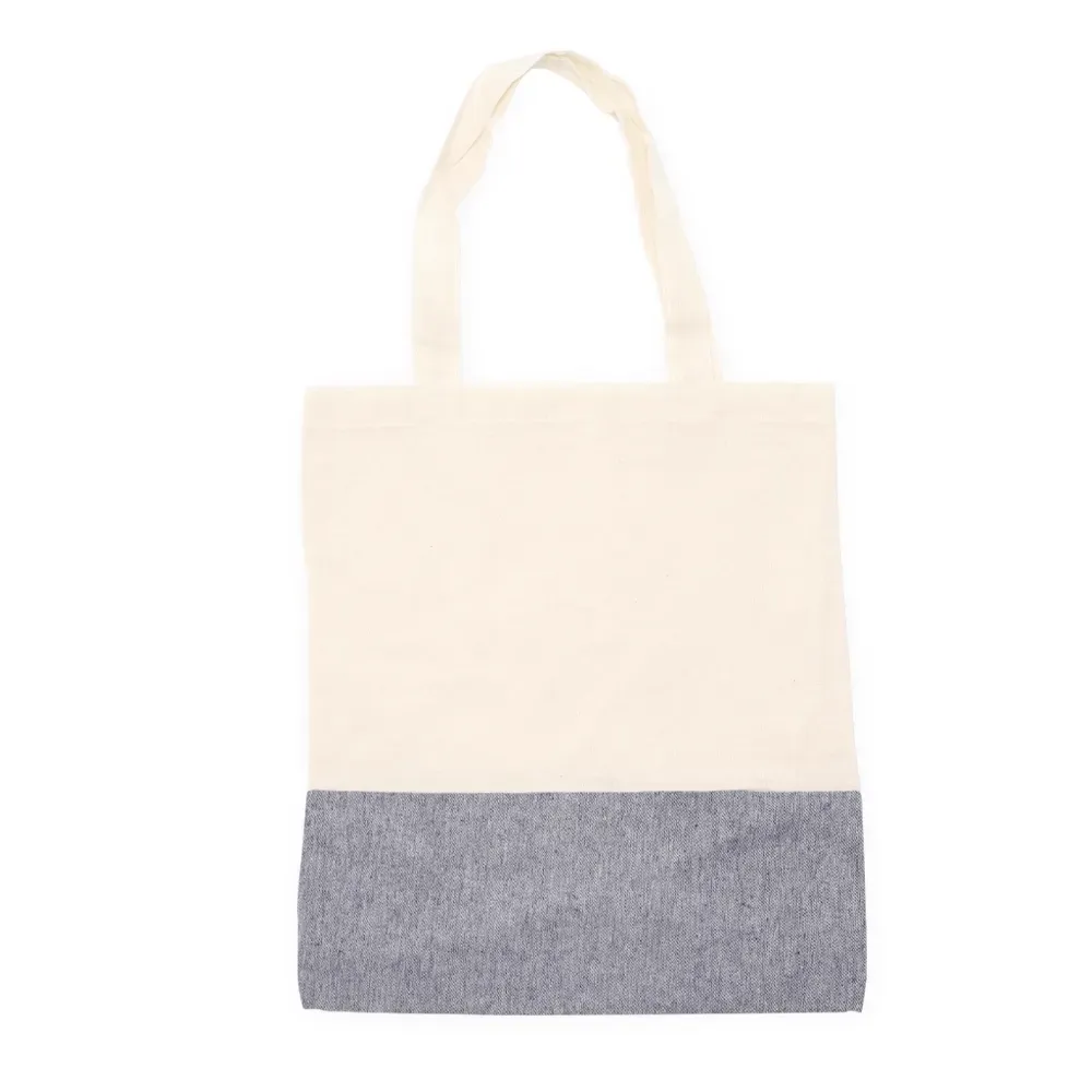Sacola personalizada em algodão com alça interna, cor azul escuro