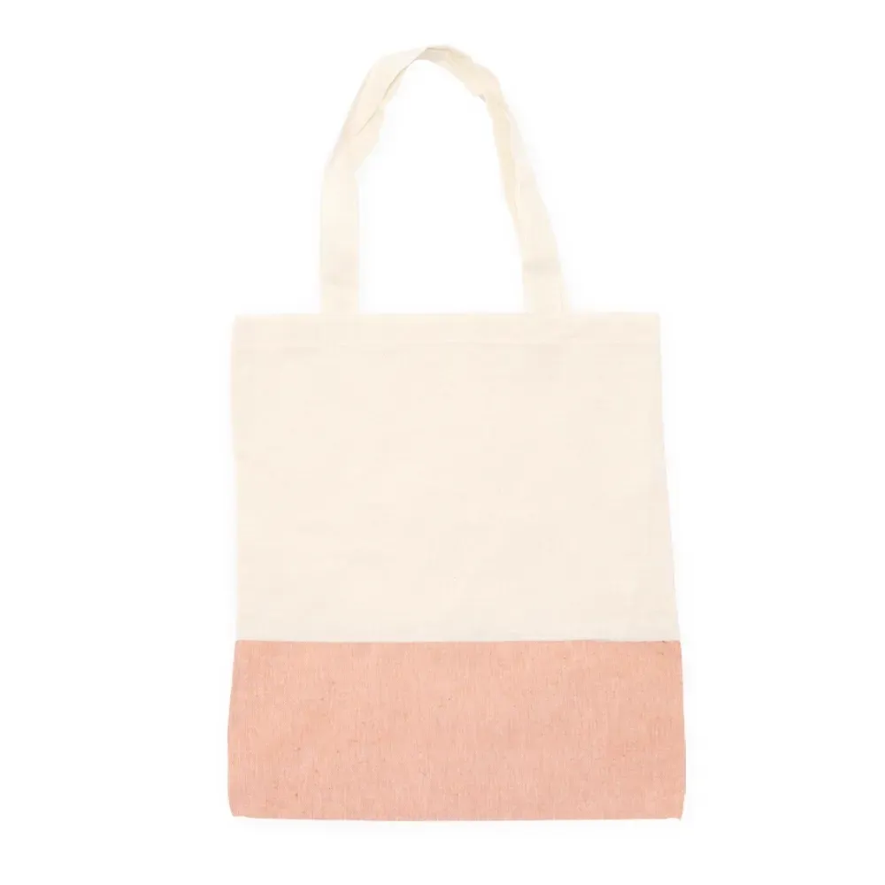 Sacola personalizada em algodão com alça interna, cor laranja