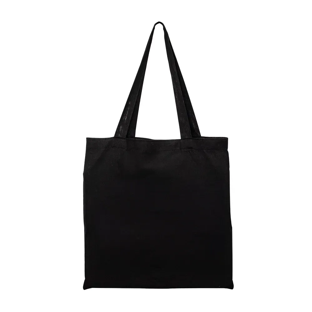 Sacola de algodão personalizada, cor preta