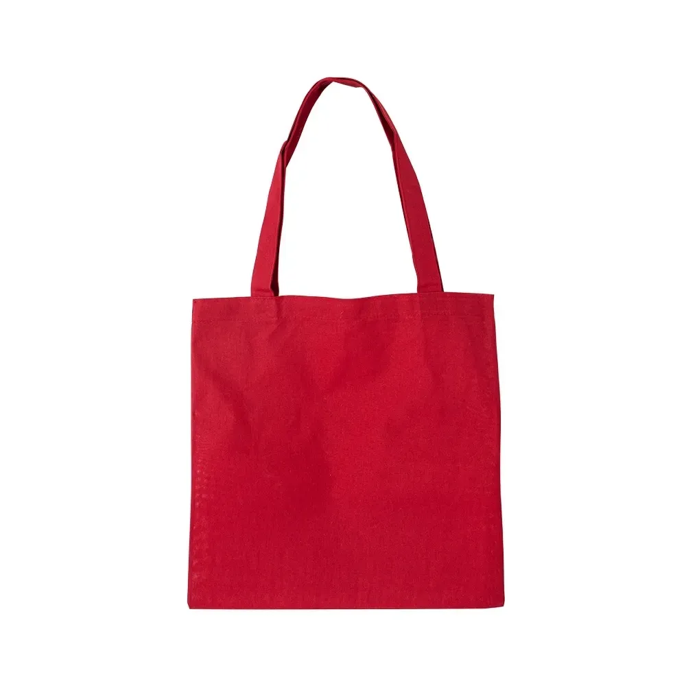 Sacola de algodão personalizada, cor vermelha