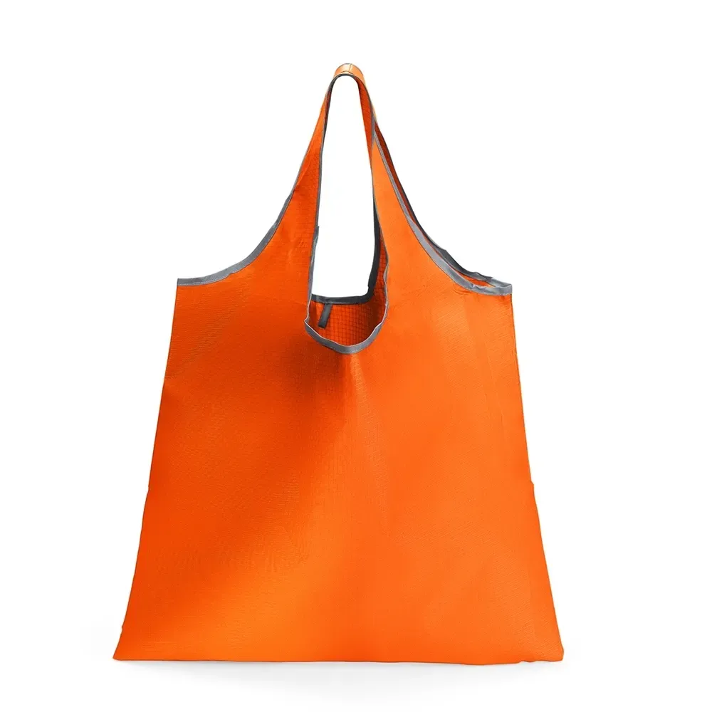 Sacola dobrável Oxford personalizada com estojo, cor laranja