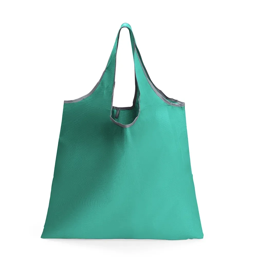 Sacola dobrável Oxford personalizada com estojo, cor verde