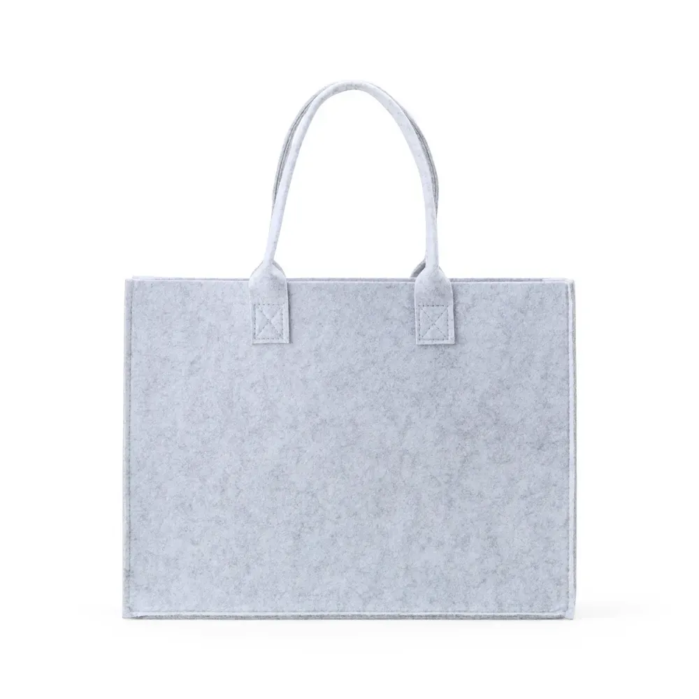 Sacola de feltro personalizada, cor cinza