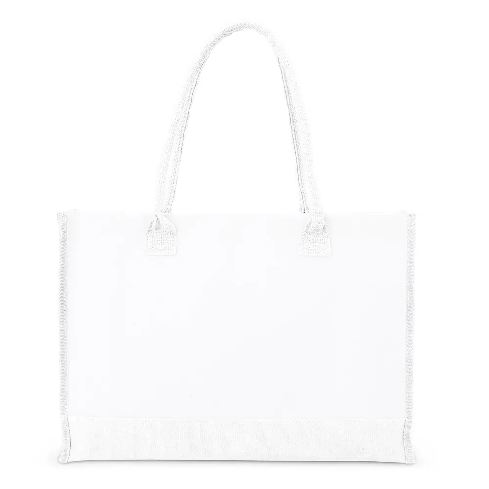 Sacola de lona personalizada 30x42cm, cor branca