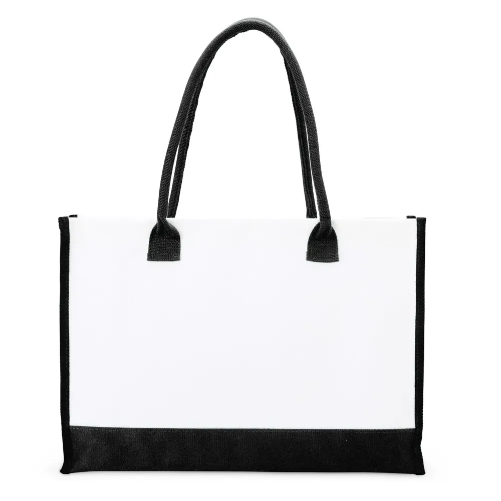 Sacola de lona personalizada 30x42cm, cor preta