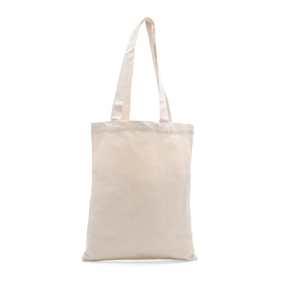 Sacola de lona personalizada 39x31cm, cor bege