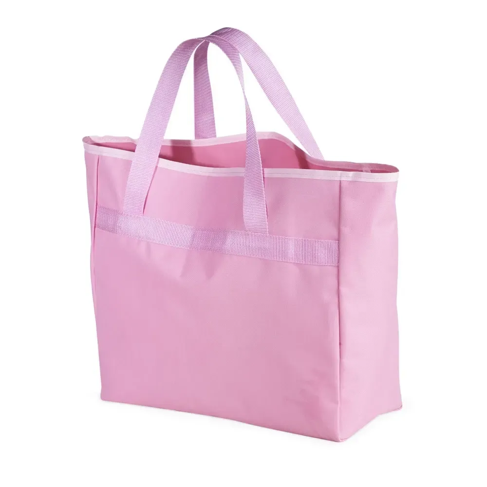 Sacola de nylon 600 personalizada, cor rosa