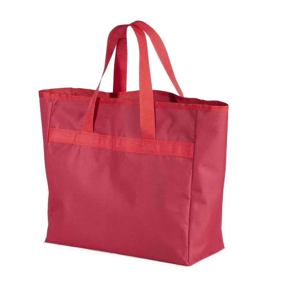 Sacola de nylon 600 personalizada, cor vermelha
