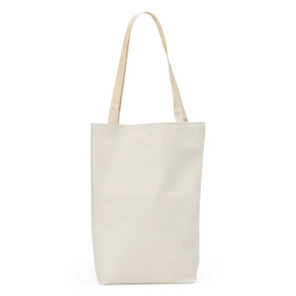 Sacola de nylon personalizada, cor bege