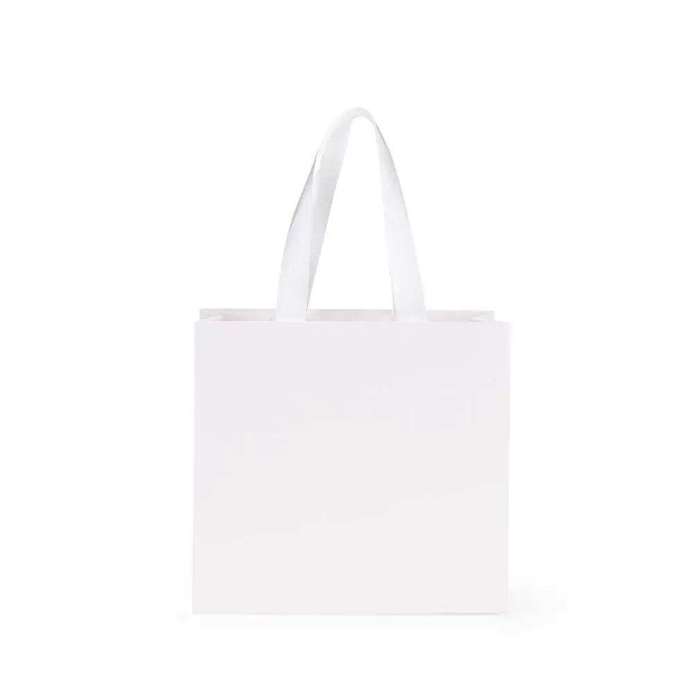 Sacola de papel triplex personalizada pequena, cor branca