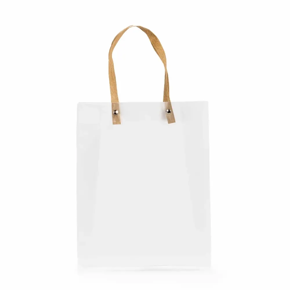 Sacola plástica PP personalizada 25x20cm, transparente