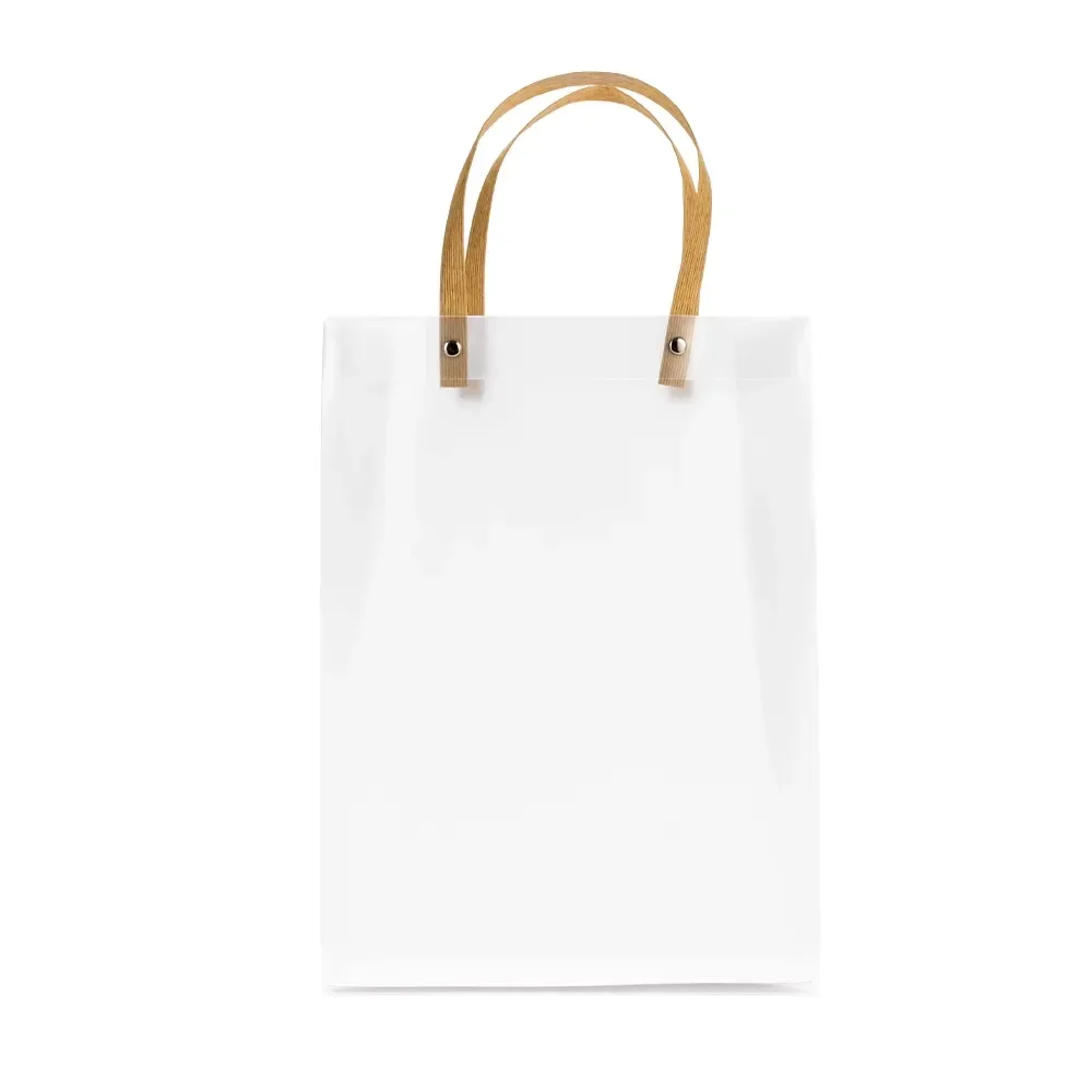 Sacola plástica PP personalizada 30x22cm, transparente