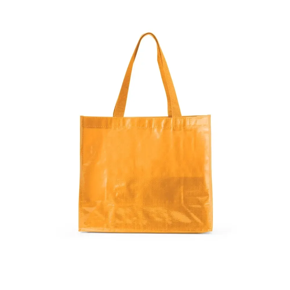 Sacola plástica de PP personalizada pequena, cor laranja