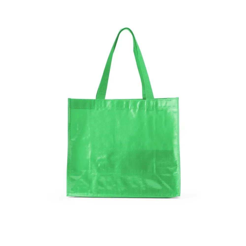 Sacola plástica de PP personalizada pequena, cor verde
