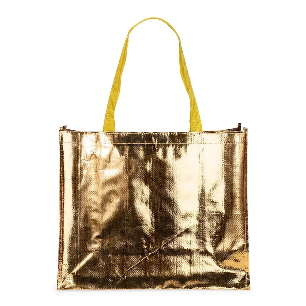 Sacola PP metalizada personalizada, cor dourada