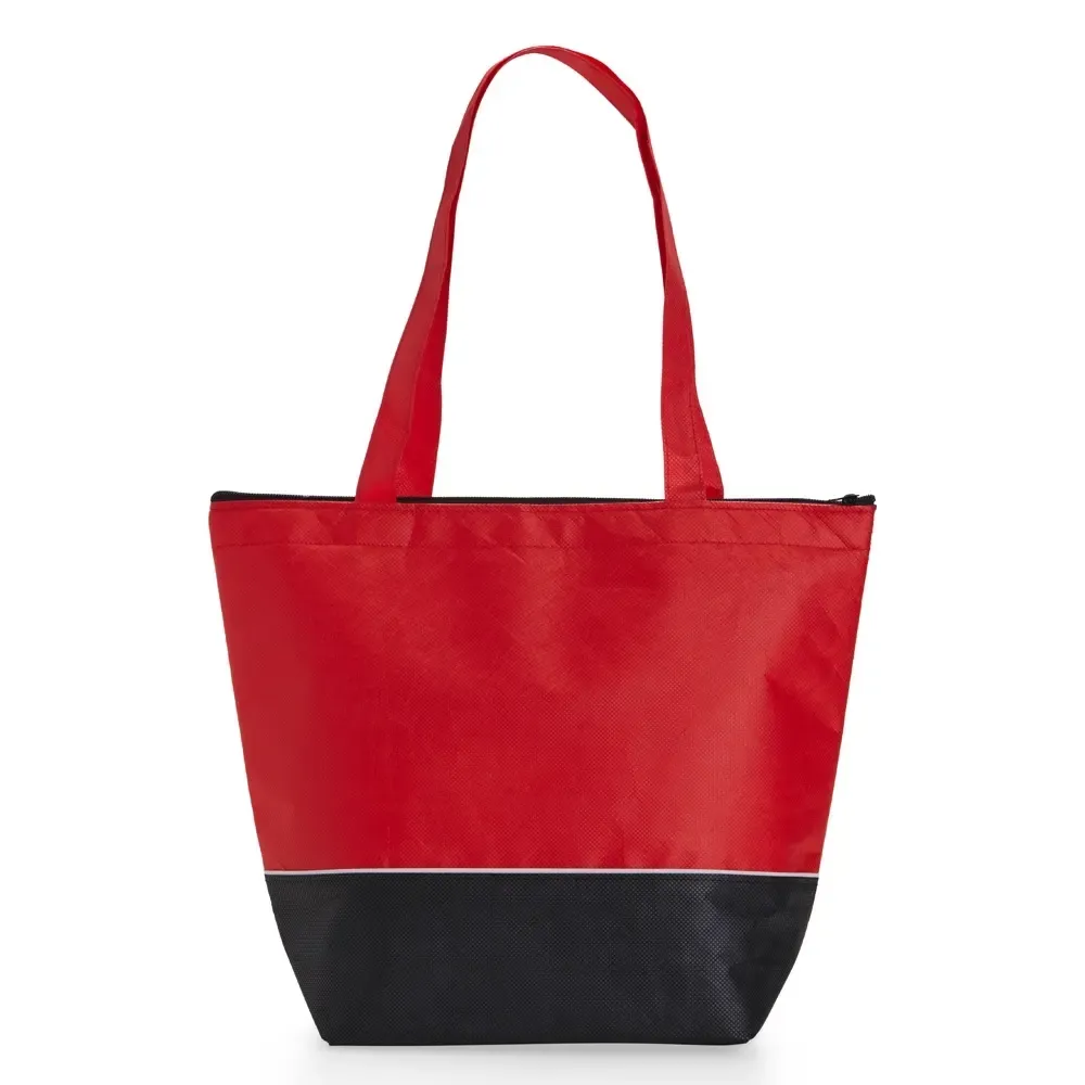 Sacola térmica rPET personalizada 10 litros, cor vermelha