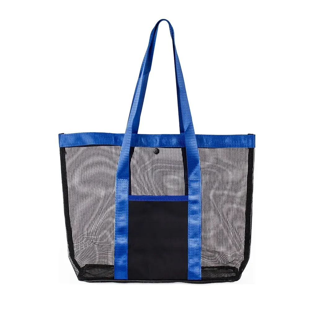 Sacola em tela de PVC personalizada, cor azul
