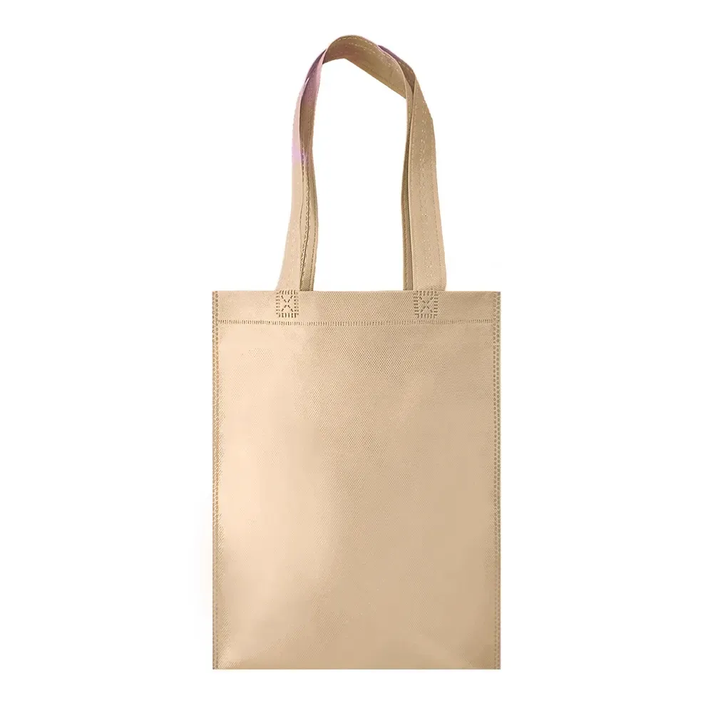 Sacola de TNT personalizada pequena, cor bege