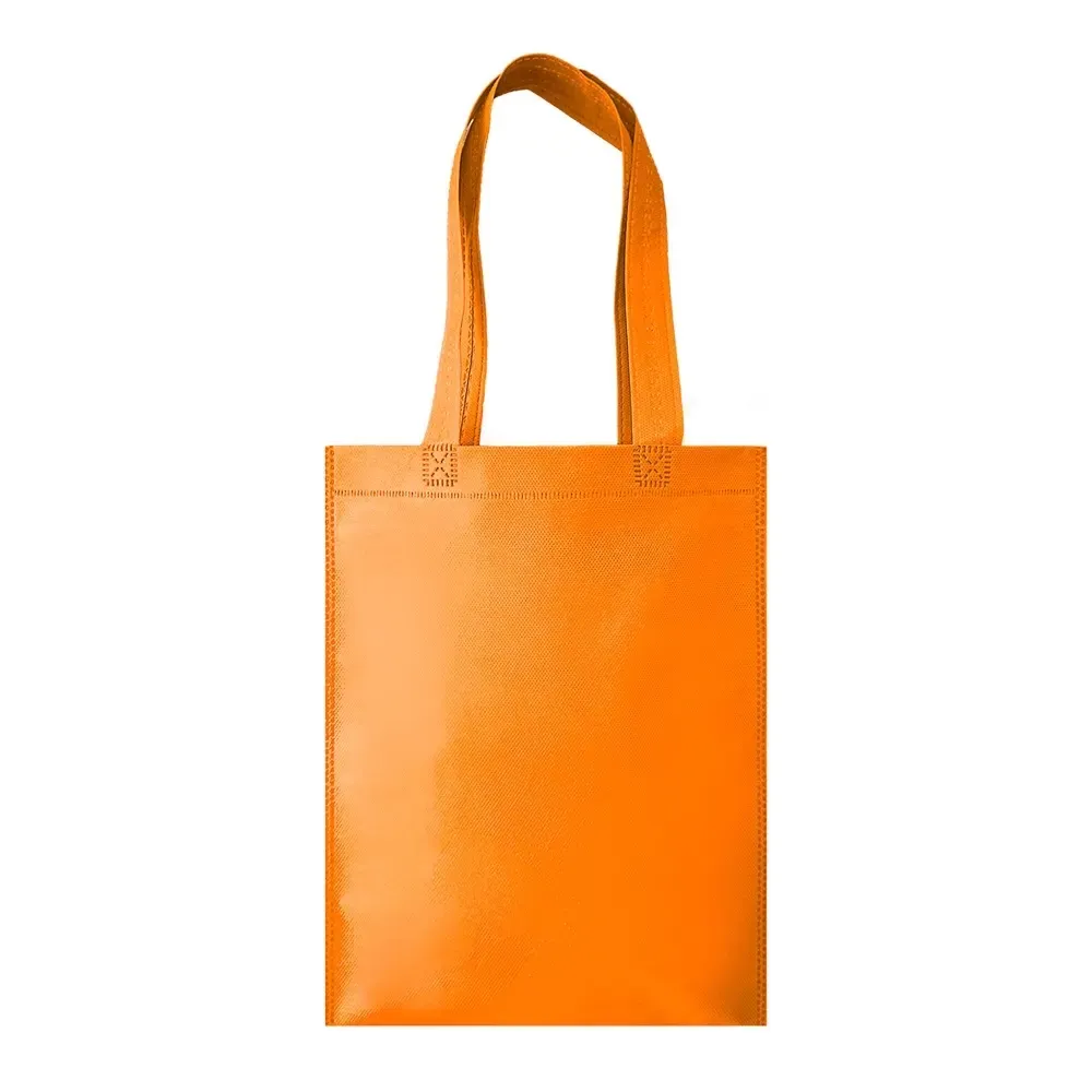 Sacola de TNT personalizada pequena, cor laranja
