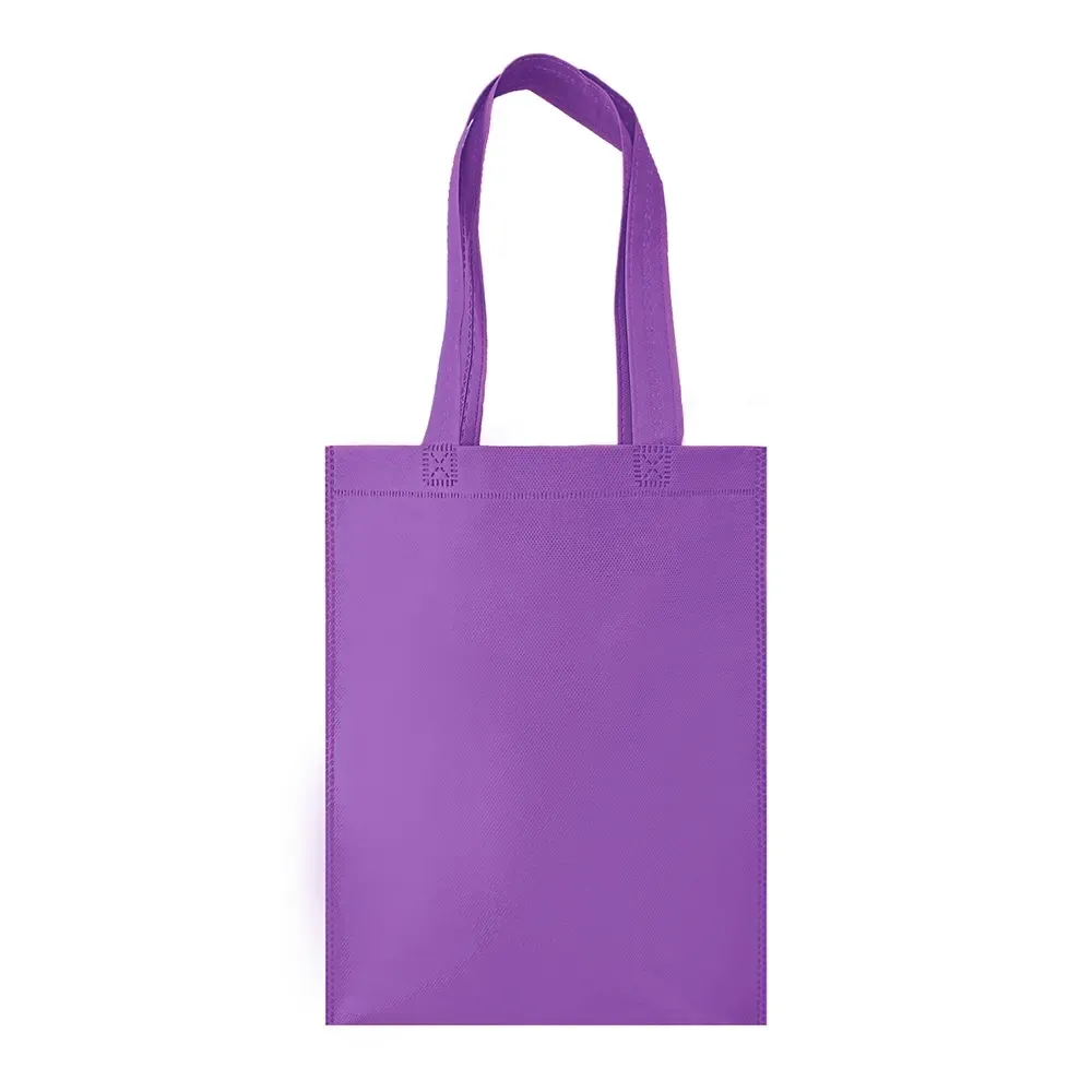 Sacola de TNT personalizada pequena, cor roxa