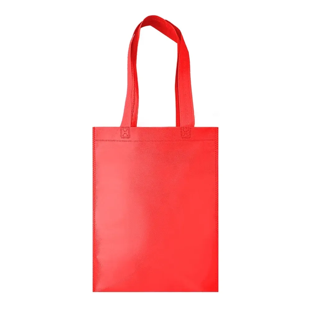 Sacola de TNT personalizada pequena, cor vermelha