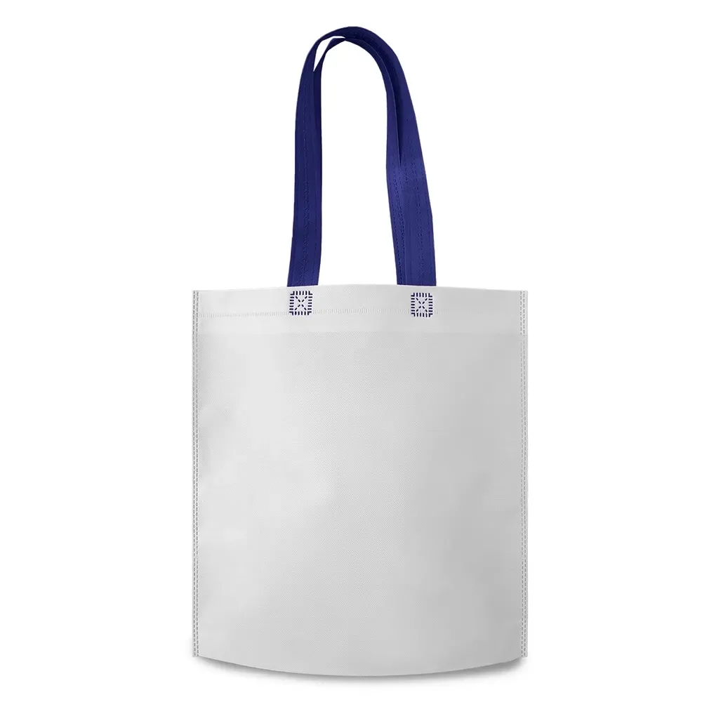 Sacola de TNT biodegradável personalizada, cor azul escuro