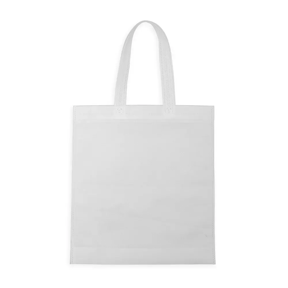 Sacola de TNT biodegradável personalizada grande, cor branca