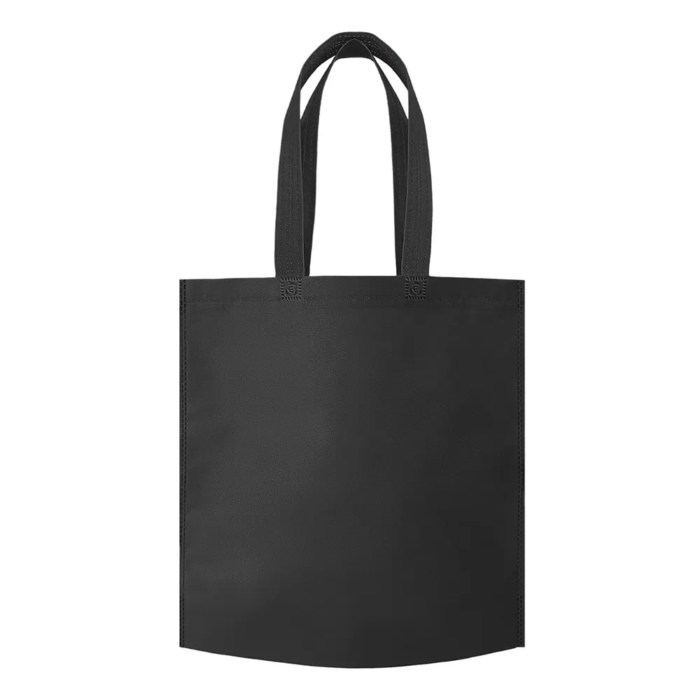 Sacola de TNT biodegradável personalizada grande, cor preta