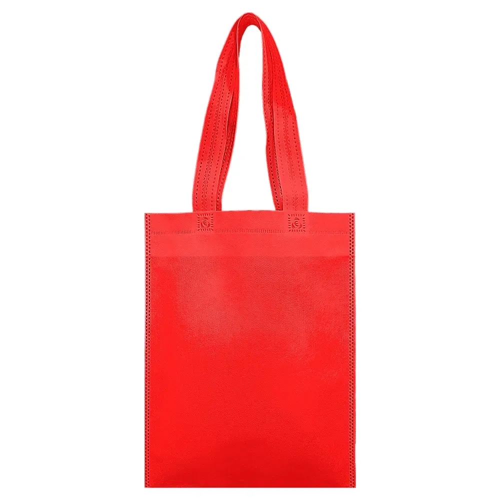 Sacola de TNT biodegradável personalizada, cor vermelha