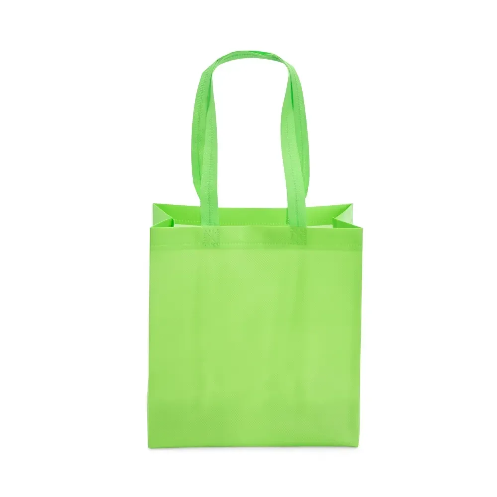 Sacola de TNT laminado personalizada, cor verde