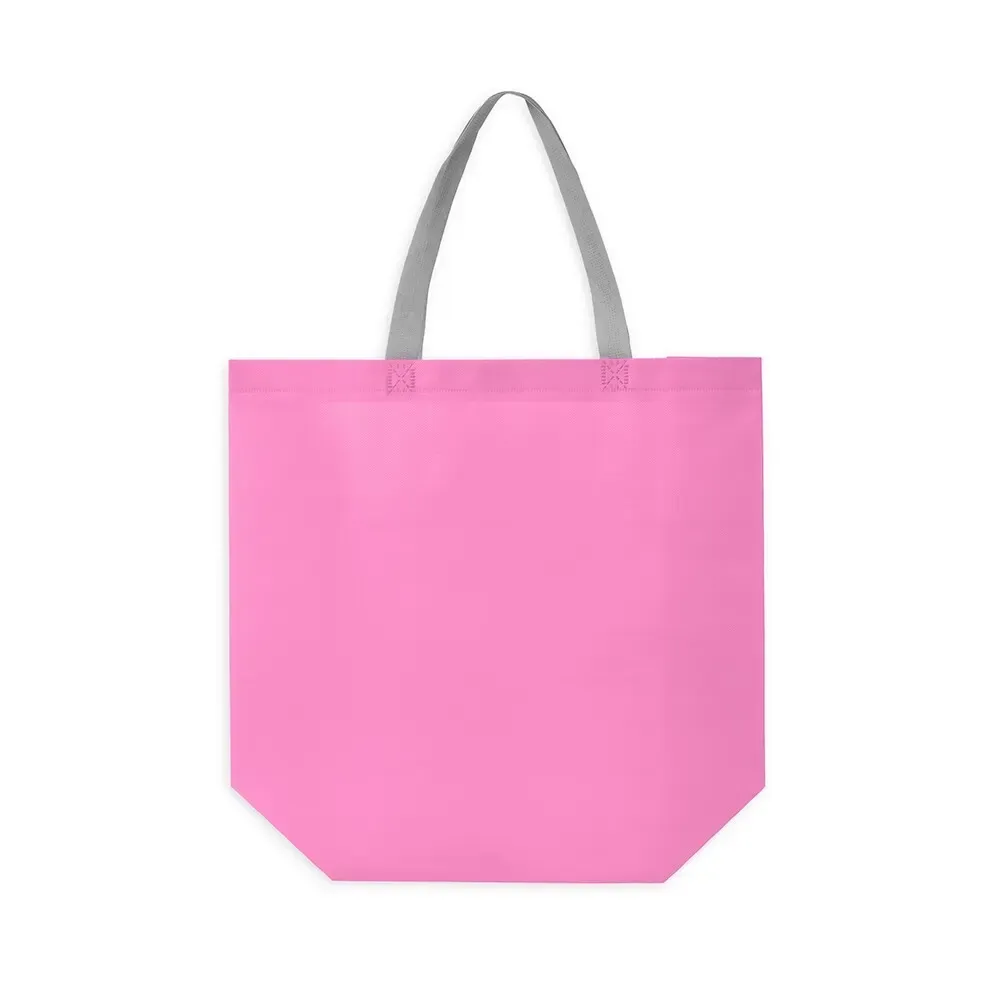 Sacola TNT laminada BOPP personalizada, cor rosa