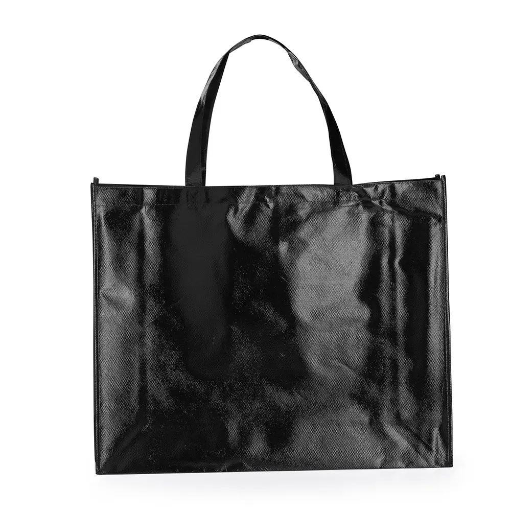 Sacola TNT metalizada grande personalizada, cor preta