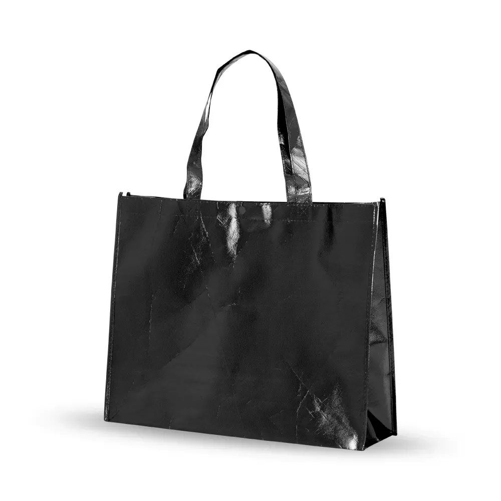 Sacola TNT metalizada pequena personalizada, cor preta