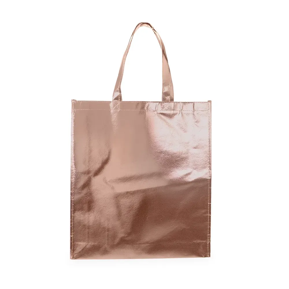 Sacola de TNT metalizado personalizada, cor cobre