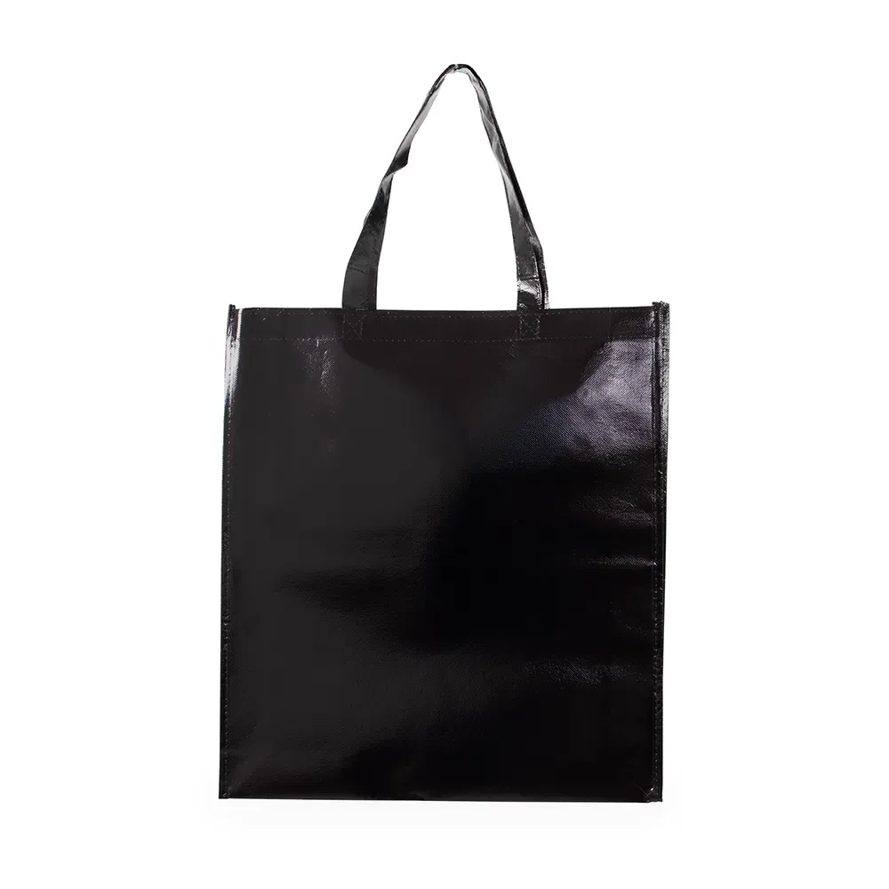 Sacola de TNT metalizado personalizada, cor preta