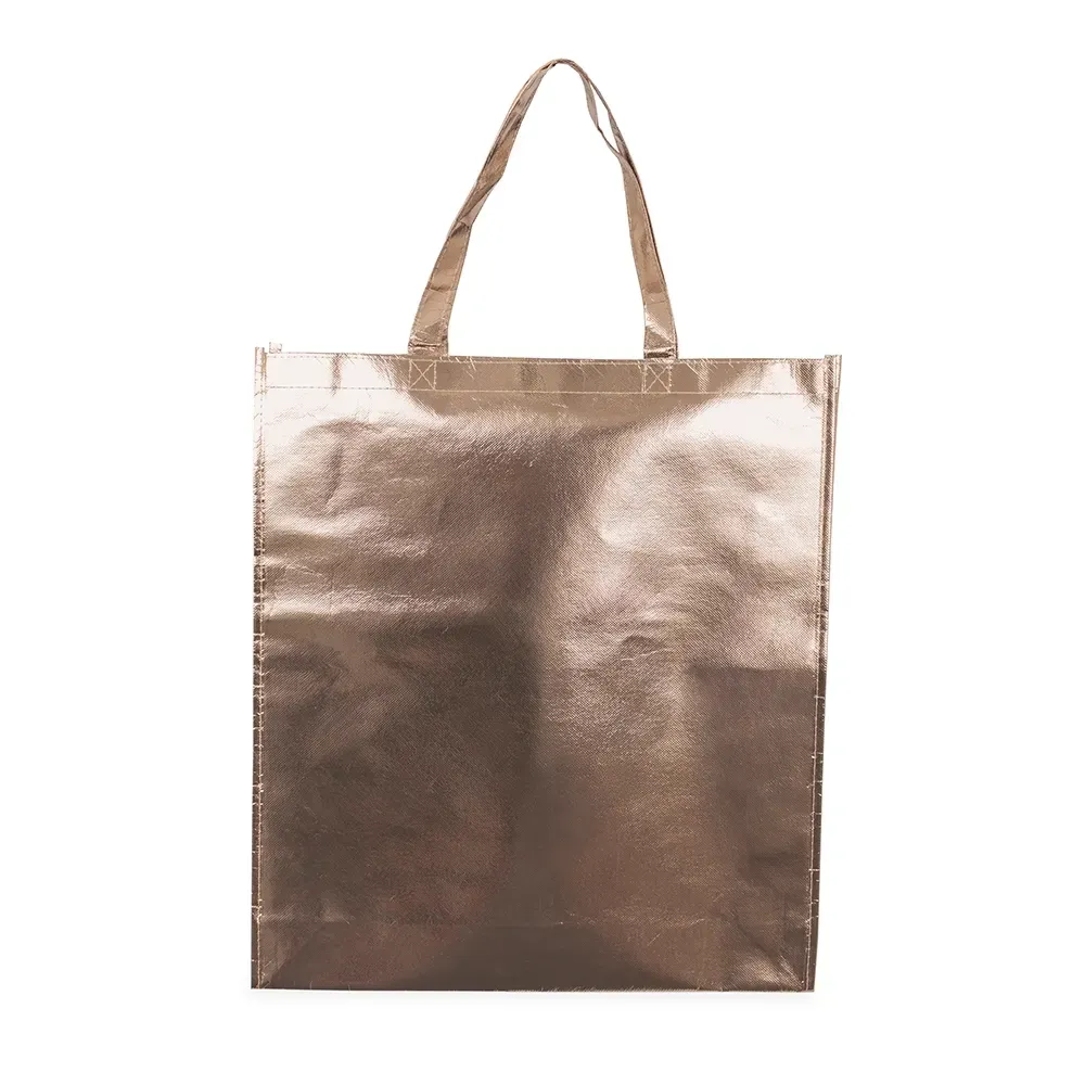 Sacola de TNT metalizado personalizada grande, cor cobre
