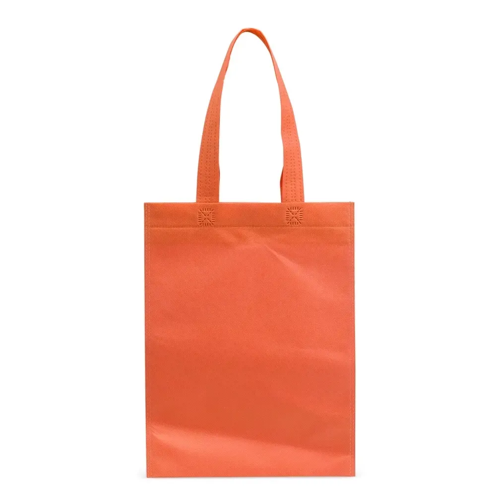 Sacola de TNT personalizada resistente à água, cor laranja