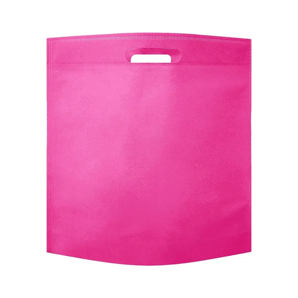 Sacola de TNT personalizada sem alça, cor rosa escuro