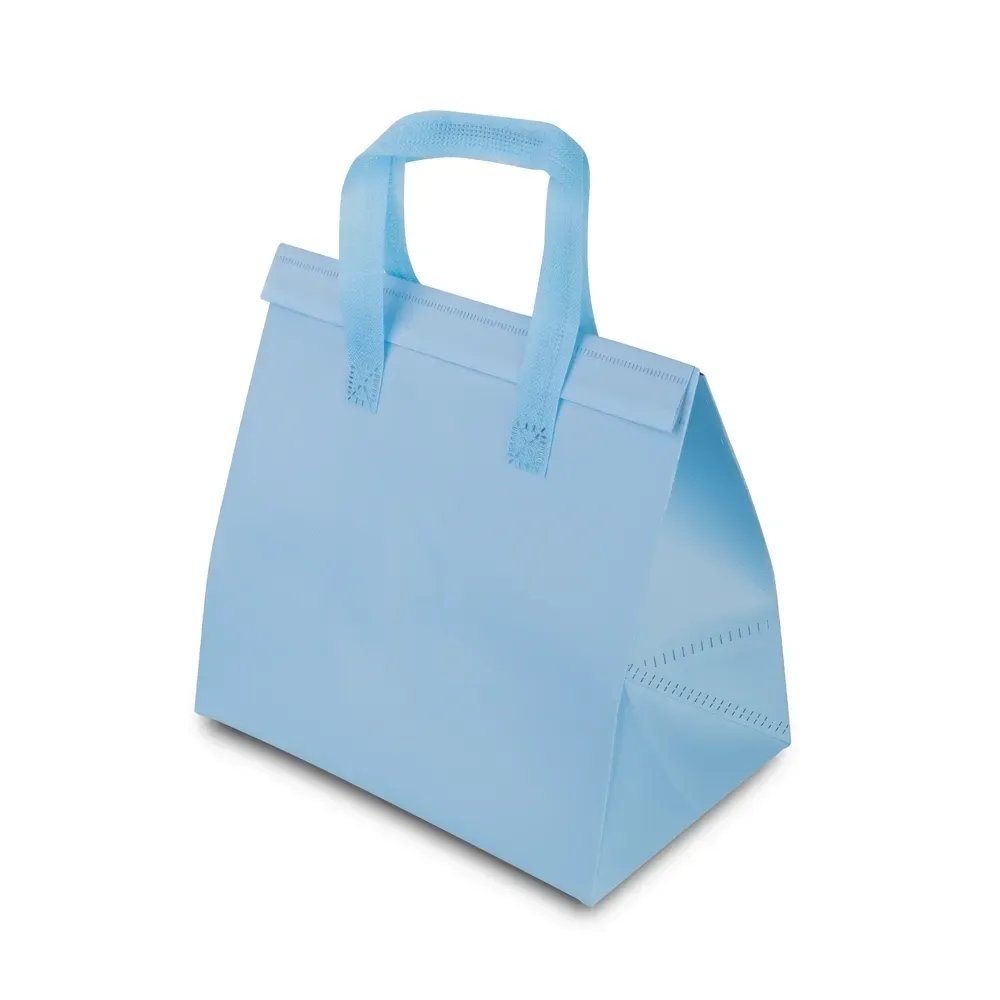Sacola térmica em TNT personalizada 15 litros, cor azul claro