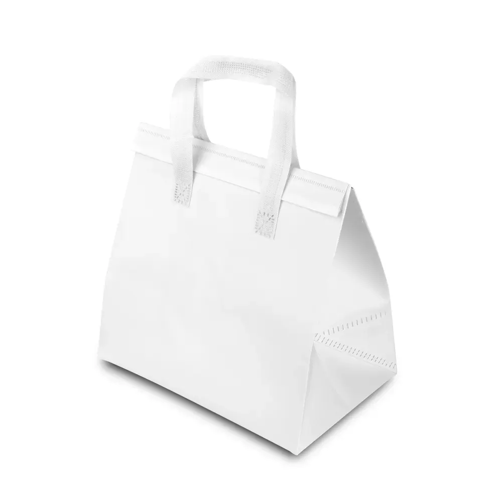 Sacola térmica em TNT personalizada 15 litros, cor branca