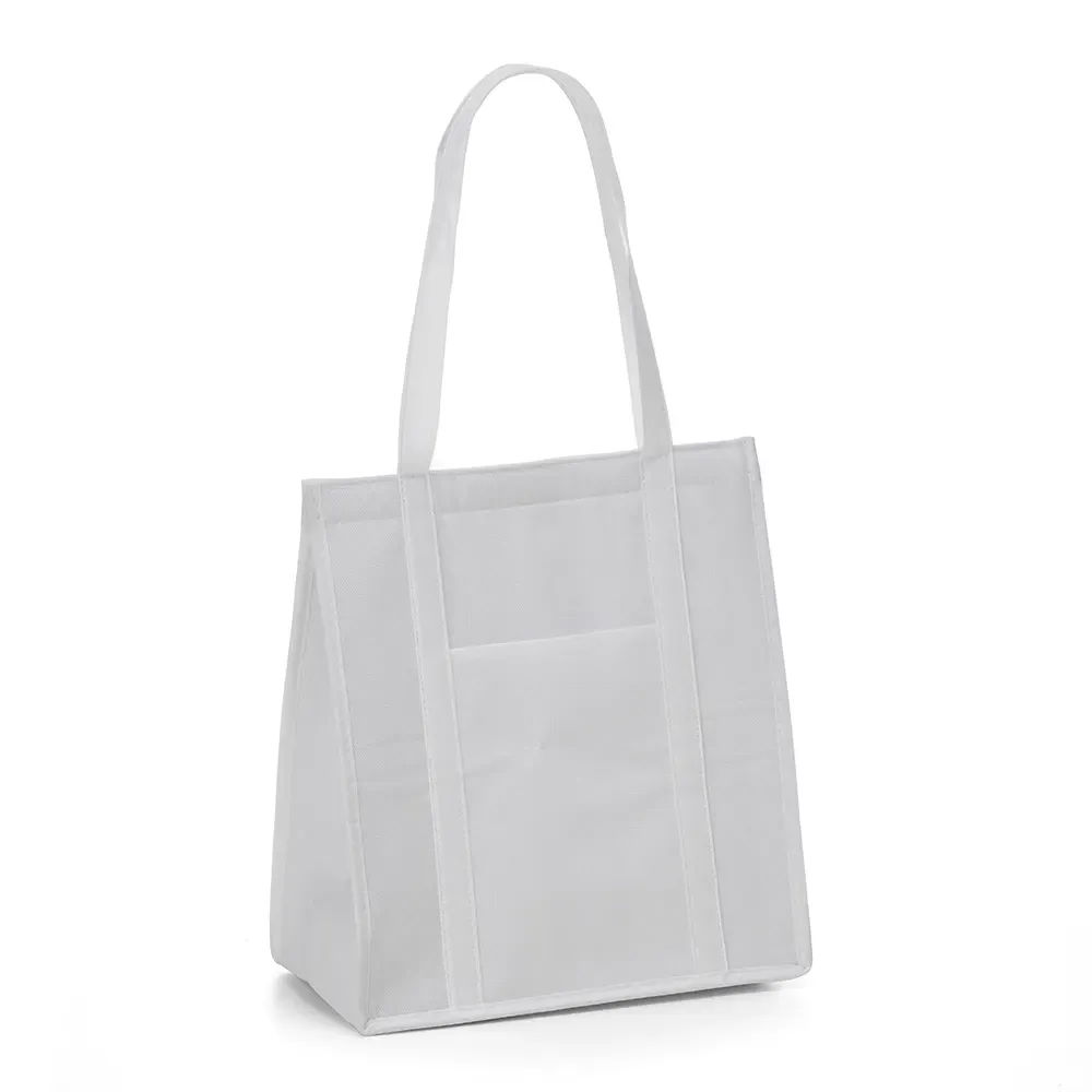 Sacola térmica em TNT personalizada 18 litros, cor branca